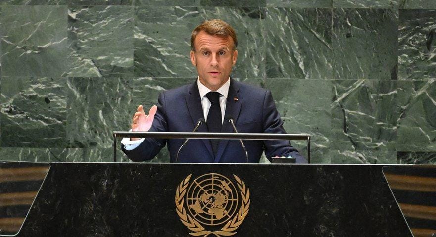 Onu /Palestine : Macron,   Le Discours Le Plus Abouti De Son Règne ?