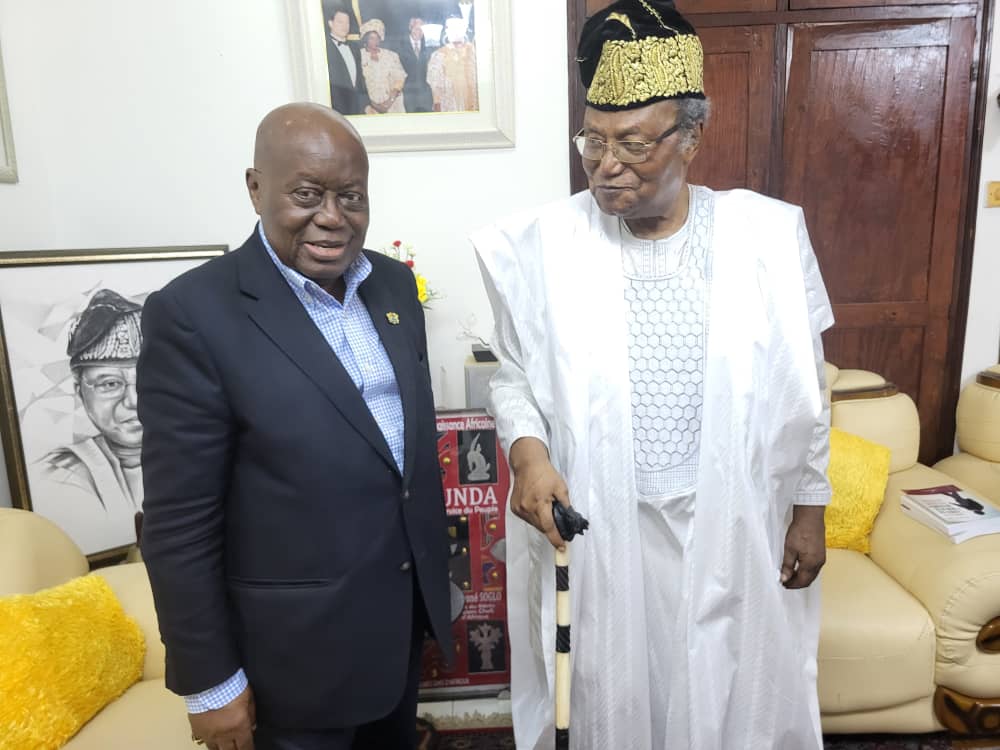 Bénin: En marge de sa mission d'observation électorale, Nana Addo chez Soglo