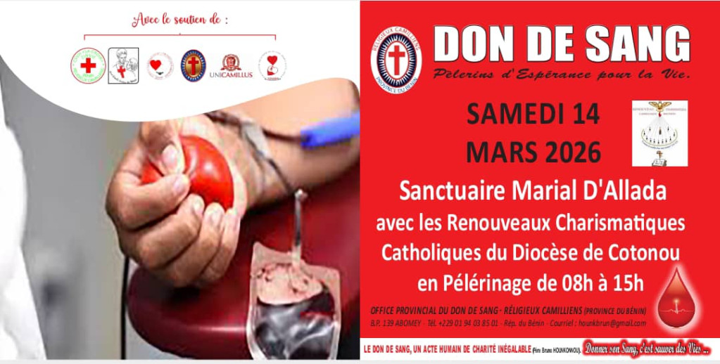 Bénin/Don De Sang : Voici Le Programme De Relance ( Lisez Le Communiqué Signé Du Père Bruno Hounkonnou)